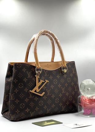 Женская сумка шоппер черная, сумка женская шоппер, сумка под стили ✨ луи виттон канва