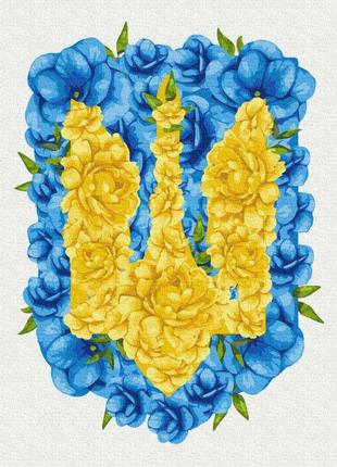 Картина по номерам українська тематика квітучий герб @svetlana drab bs53146 melmil