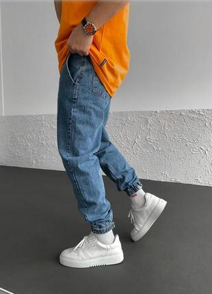 Стильні джинси джогери на липучках манжетах преміум якісні оверсайз вільного крою мом2 фото