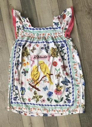 Платье детское zara для девочки лето 3-4 года 98-104 см