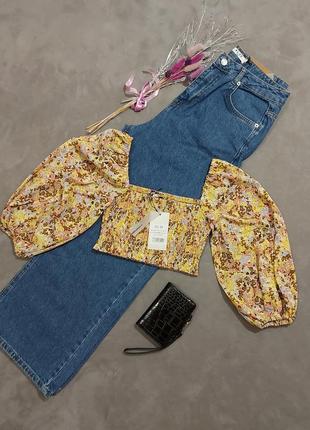 Топ короткий на резинке с рукавами баллоны nakd