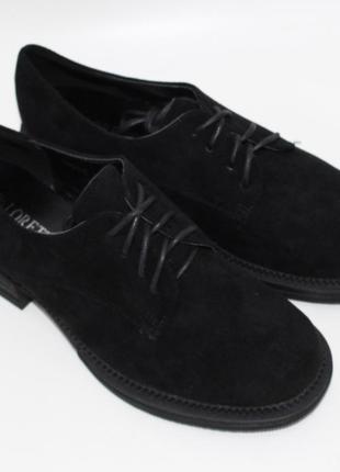 Замшевые стильные туфли на шнурках5 фото