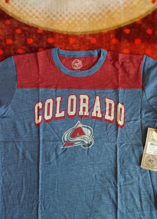 💯🏒🥅 оригинал. футболка'47 brand x nhl colorado avalanche.4 фото