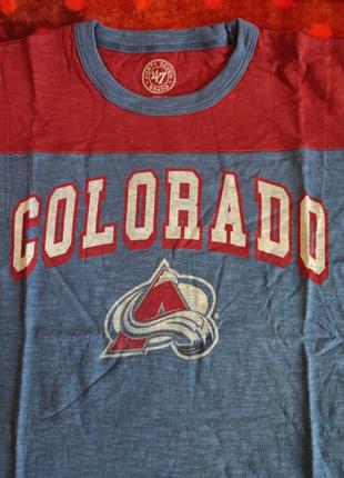 💯🏒🥅 оригинал. футболка'47 brand x nhl colorado avalanche.6 фото