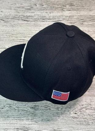 Стильная кепка бейсболка унисекс декор вышивка флаг америки цвет черный (55-60)5 фото