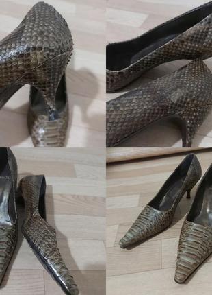 Туфли из 100%-кожи питона, змеи giorgio m. 39 италия7 фото