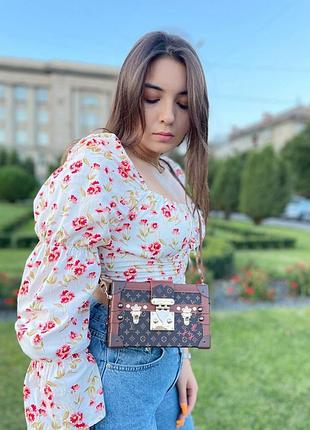 Женская коричневая сумка клатч louis vuitton