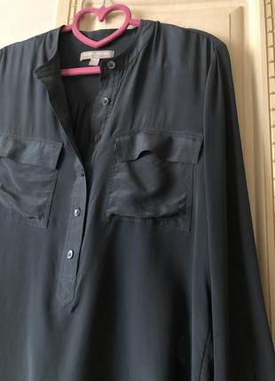 Стильная базовая шелковая блузка, блуза натуральный шёлк, шелк, шовк, banana republic4 фото
