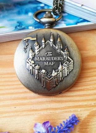 Часы кулон карта мародеров гарри поттера harry potter the marauder`s map