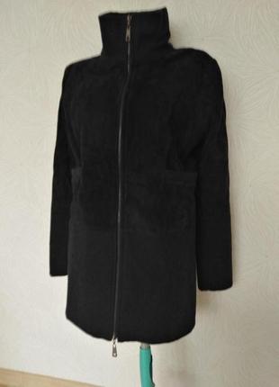 Пальто стьобана півпальта куртка замшеве шкіряне с-м розмір2 фото