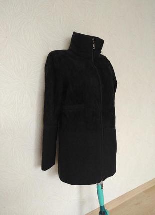 Пальто стьобана півпальта куртка замшеве шкіряне с-м розмір3 фото