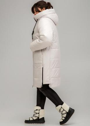Шикарное утепленное женское деми пальто варшава из плащевки, для пышных форм5 фото