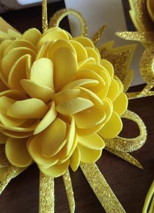 Украшение для волос, жолтый цветок