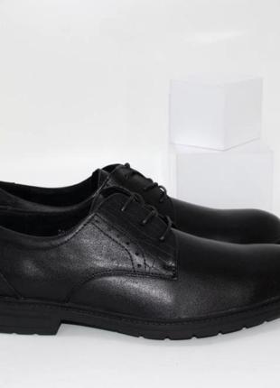 Черные классические мужские туфли на шнурках3 фото