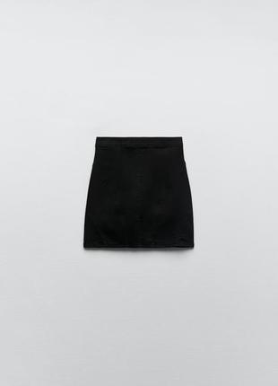 🖤 черная мини юбочка от zara5 фото