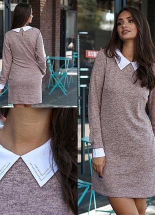 Повседневное приталенное платье ангора размеры норма