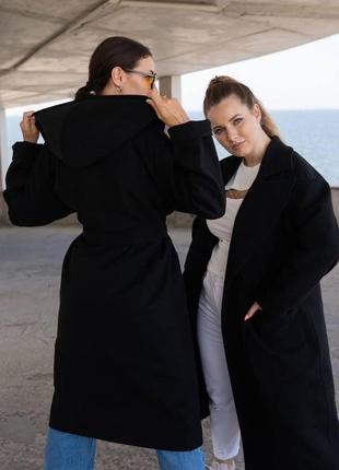 Тепле осіннє пальто жіноче турецький кашемір норма і батал3 фото