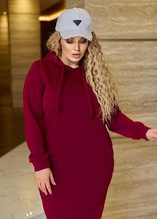 Свободное худи отличной посадки из трехнити норма и батал