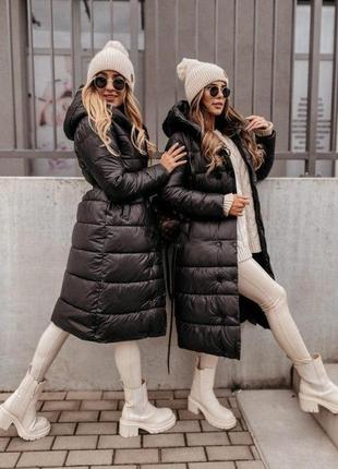 Женская куртка зимняя из плащевки на силиконе 200 размеры норма и батал4 фото