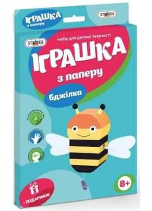 Набор для творчества игрушка из бумаги 202-08 пчелка strateg в коробке 37*24*1.5 см1 фото