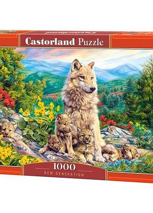 Пазл касторленд 1000 (4420) новое поколение волки 68*47 см