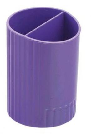 Стакан для письменных принадлежностей органайзер zibi 3000-07 пластик.на 2 отдел.фиолетовый (1/4)1 фото