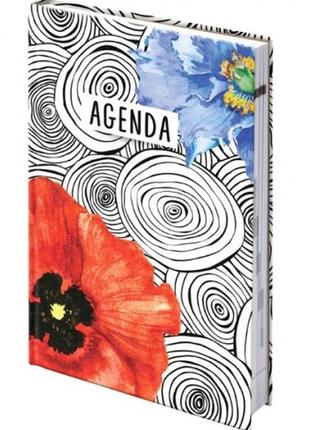Діловий щоденник недатований (блокнот) brunnen 73-7966806 а-5 агенда графо red flower