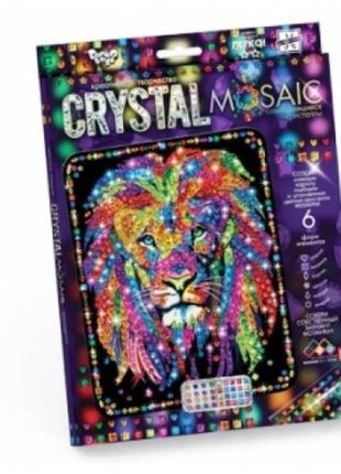 Мозаика из цветных кристаллов: crystal mosaic crm-01-04 лев 21х30 см tm danko toys (1/10)