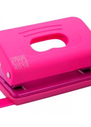 Діркопробивач buromax  4016-10 пластиковий touch   10арк рожевий (1/12)