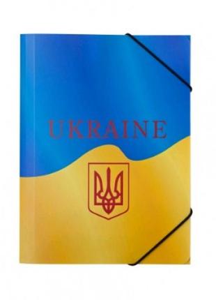 Папка на гумках а5 buromax 3959-08 ukraine  жовтий (1/12)