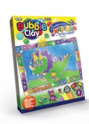 Витражная картина bubble clay из шарикового пластилина bbc-02-01 динозавр+лепка (1/18) дт