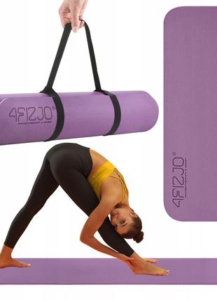 Килимок (мат) спортивний 4fizjo tpe 180 x 60 x 0.6 см для йоги та фітнесу 4fj0388 violet/pink