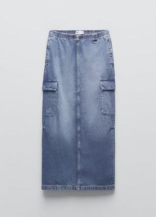 Стильна нова джинсова  довга спідниця юбка zara