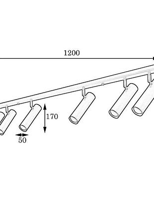 Светильник потолочный msk electric telescope с повортными плафонами nl 22501-6 wh