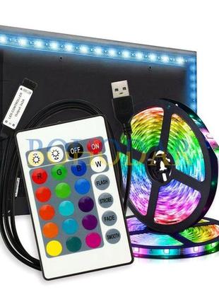 Комплект светодиодная usb лента ledstrip led 5050 2 метра rgb smd ip68 +контроллер +пульт польша!4 фото