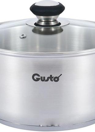 Каструля зі скляною кришкою gusto gt-1104-16 16 см 1.6 л