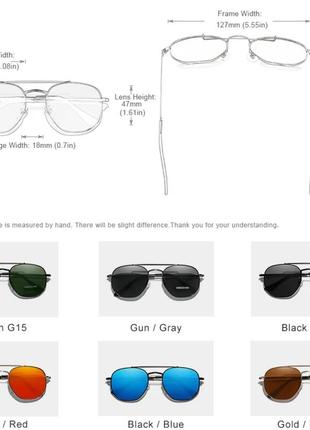 Солнцезащитные очки поляризационные polarised мужские капли авиаторы police бренд kingseven n7748 цвет: серый3 фото
