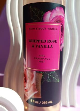 Спрей для тіла whipped rose & vanilla від bath and body works3 фото