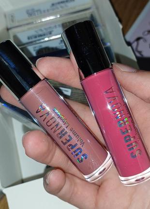 Блиск нюдовий для збільшення губ topface supernova volume lipgloss