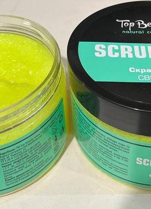 Цукровий скраб-жуйка top beauty  scrub gum fresh свіжість 350 г1 фото