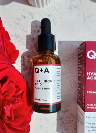 Зволожуюча сироватка для обличчя з гіалуроновою кислотою q+a hyaluronic acid facial serum 30 мл