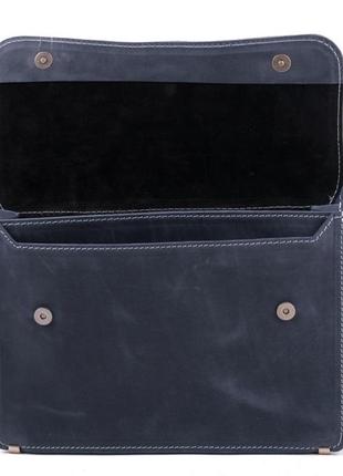 Молодёжный портфель из кожи крейзи хорс old master арт. sps-3navy9 фото
