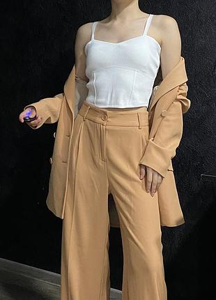 Топ майка в рубчик корсет