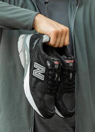 Кросівки нью баланс чорні new balance 990 (36рр - 45рр) кроссовки женские чёрные весна-осень, кросівки жіночі, чоловічі кросівки нб 990