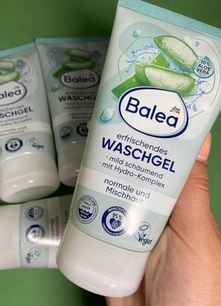 Гель для умывания с алоэ balea waschgel 150ml