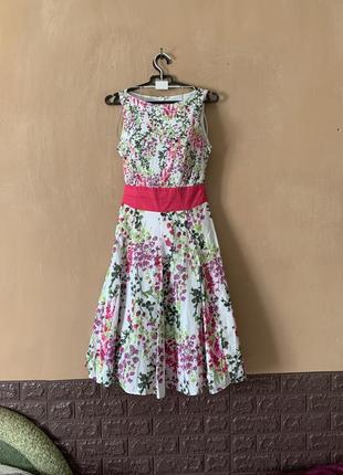 Плаття сукня квітковий принт є підкладка розмір s m