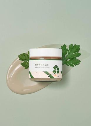 Заспокійливий крем з морським полином round lab mugwort calming cream 80 ml