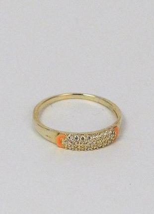 Серебряное кольцо "джаз" с золотом