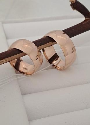 Обручальные кольца серебряные с позолотой пара широкие2 фото