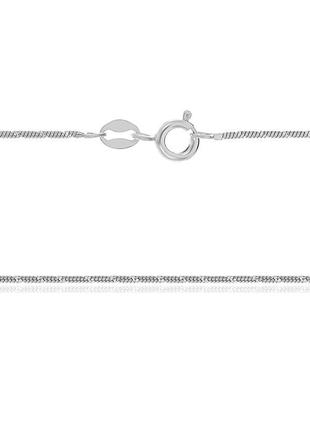 Срібний ланцюг родированная - снейк круглий з насічкою 063р 2/50